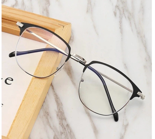 Lunettes de vue demi-monture au design moderne et élégant